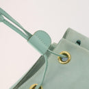 Salvatore Ferragamo Gancini Backpack Suede Green Gold Auth BAZ453-17