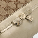 GUCCI GG Canvas Pretty Hand Bag 2way Beige Gold 269894 Auth BAZ454-19
