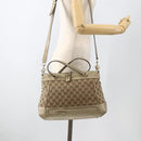 GUCCI GG Canvas Pretty Hand Bag 2way Beige Gold 269894 Auth BAZ454-26