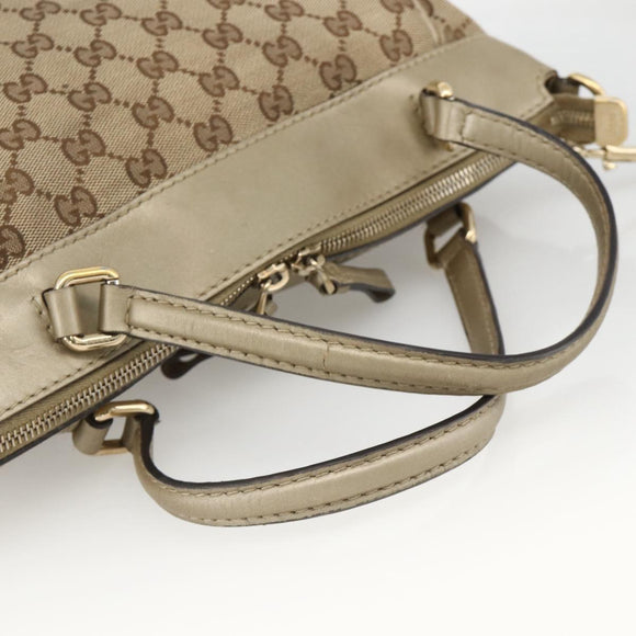 GUCCI GG Canvas Pretty Hand Bag 2way Beige Gold 269894 Auth BAZ454