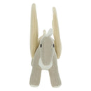 HERMES Epope Dragon Stuffed Canvas Light Beige Ivory Auth BAZ459M-13
