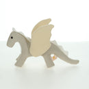 HERMES Epope Dragon Stuffed Canvas Light Beige Ivory Auth BAZ459M-3