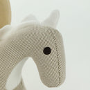 HERMES Epope Dragon Stuffed Canvas Light Beige Ivory Auth BAZ459M-8