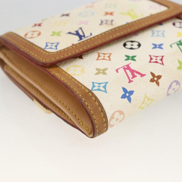 LOUIS VUITTON Multicolor Porte Monnaie Billets Cartes Credit M92983 Auth BAZ465