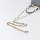 Christian Dior Cannage Phone Pouch Chain Shoulder Bag Lamb Skin Gray Auth BAZ467-8