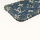 LOUIS VUITTON Monogram Denim Pochette Cles Coin Purse Blue M95343 Auth BAZ468A-16