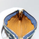 LOUIS VUITTON Monogram Denim Pochette Cles Coin Purse Blue M95343 Auth BAZ468A-18