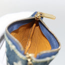 LOUIS VUITTON Monogram Denim Pochette Cles Coin Purse Blue M95343 Auth BAZ468A-19