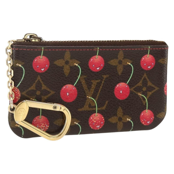 LOUIS VUITTON Monogram Cherry Pochette Cles Coin Purse M95042 LV Auth BAZ469A