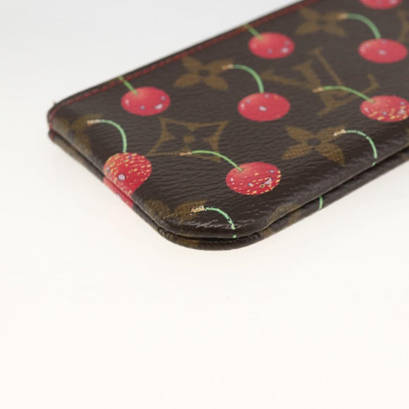 LOUIS VUITTON Monogram Cherry Pochette Cles Coin Purse M95042 LV Auth BAZ469A