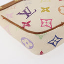 LOUIS VUITTON Monogram Multicolor Pochette Pouch White M92649 LV Auth BAZ476-15