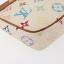 LOUIS VUITTON Monogram Multicolor Pochette Pouch White M92649 LV Auth BAZ476-17