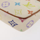LOUIS VUITTON Monogram Multicolor Pochette Pouch White M92649 LV Auth BAZ476-18