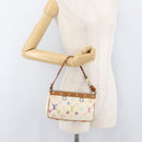 LOUIS VUITTON Monogram Multicolor Pochette Pouch White M92649 LV Auth BAZ476-23
