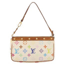 LOUIS VUITTON Monogram Multicolor Pochette Pouch White M92649 LV Auth BAZ476-2