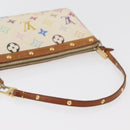 LOUIS VUITTON Monogram Multicolor Pochette Pouch White M92649 LV Auth BAZ476-9