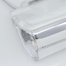 Salvatore Ferragamo Gancini Wanda Bag Patent leather 2way Silver Auth BAZ481-15