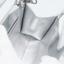 Salvatore Ferragamo Gancini Wanda Bag Patent leather 2way Silver Auth BAZ481-19