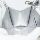 Salvatore Ferragamo Gancini Wanda Bag Patent leather 2way Silver Auth BAZ481-20