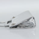 Salvatore Ferragamo Gancini Wanda Bag Patent leather 2way Silver Auth BAZ481-4