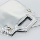 Salvatore Ferragamo Gancini Wanda Bag Patent leather 2way Silver Auth BAZ481-6