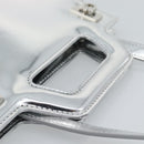 Salvatore Ferragamo Gancini Wanda Bag Patent leather 2way Silver Auth BAZ481-7