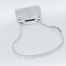Salvatore Ferragamo Gancini Wanda Bag Patent leather 2way Silver Auth BAZ481-9