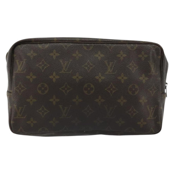 LOUIS VUITTON Monogram Trousse Toilette 28 Clutch Bag M47522 LV Auth BAZ492
