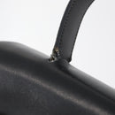 CELINE Hand Bag Leather Black Gold Auth BAZ496-9
