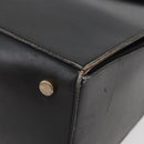 CELINE Hand Bag Leather Black Gold Auth BAZ496-15