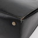 CELINE Hand Bag Leather Black Gold Auth BAZ496-17