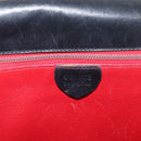 CELINE Hand Bag Leather Black Gold Auth BAZ496-20