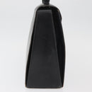 CELINE Hand Bag Leather Black Gold Auth BAZ496-4