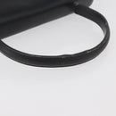 CELINE Hand Bag Leather Black Gold Auth BAZ496-7