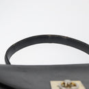 CELINE Hand Bag Leather Black Gold Auth BAZ496-14