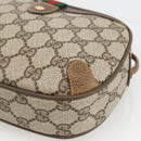 GUCCI GG Supreme Web Sherry Line Bag PVC Beige Gold 89 02 066 Auth BAZ503-10