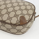 GUCCI GG Supreme Web Sherry Line Bag PVC Beige Gold 89 02 066 Auth BAZ503-12