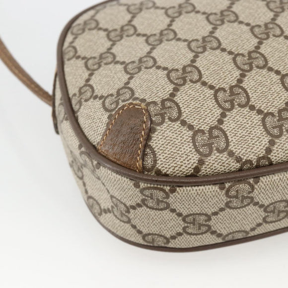 GUCCI GG Supreme Web Sherry Line Bag PVC Beige Gold 89 02 066 Auth BAZ503
