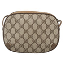 GUCCI GG Supreme Web Sherry Line Bag PVC Beige Gold 89 02 066 Auth BAZ503-3