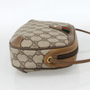 GUCCI GG Supreme Web Sherry Line Bag PVC Beige Gold 89 02 066 Auth BAZ503-5