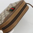 GUCCI GG Supreme Web Sherry Line Bag PVC Beige Gold 89 02 066 Auth BAZ503-6