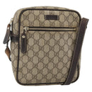 GUCCI GG Supreme Shoulder Bag PVC Beige Gold 233268 Auth BAZ504-1