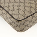 GUCCI GG Supreme Shoulder Bag PVC Beige Gold 233268 Auth BAZ504-17