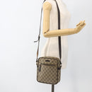 GUCCI GG Supreme Shoulder Bag PVC Beige Gold 233268 Auth BAZ504-23