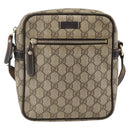 GUCCI GG Supreme Shoulder Bag PVC Beige Gold 233268 Auth BAZ504-13