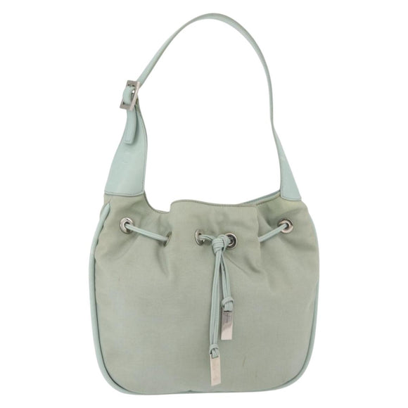 GUCCI Shoulder Bag Canvas Green Silver 001 4034 2123 Auth BAZ505
