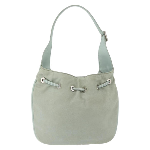 GUCCI Shoulder Bag Canvas Green Silver 001 4034 2123 Auth BAZ505