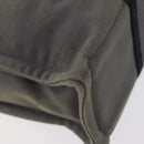 HERMES Fourre Tout PM Hand Bag Canvas Gray Silver Auth BAZ508-15