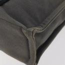 HERMES Fourre Tout PM Hand Bag Canvas Gray Silver Auth BAZ508-16