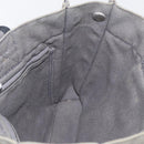 HERMES Fourre Tout PM Hand Bag Canvas Gray Silver Auth BAZ508-18